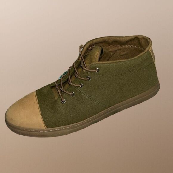 BAABUK Sky Wooler Khaki Brown Nose Wool Sneaker Size EU 45 US 11.5 12 - Picture 2 of 9